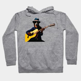 Coolest Dog playing guitar Hoodie